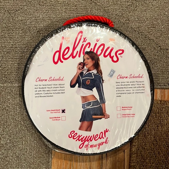 Vtg Sexy SchoolGirl Size XS/ Small Charm Schooled by Delicious Crop Blazer Skirt - Picture 10 of 16